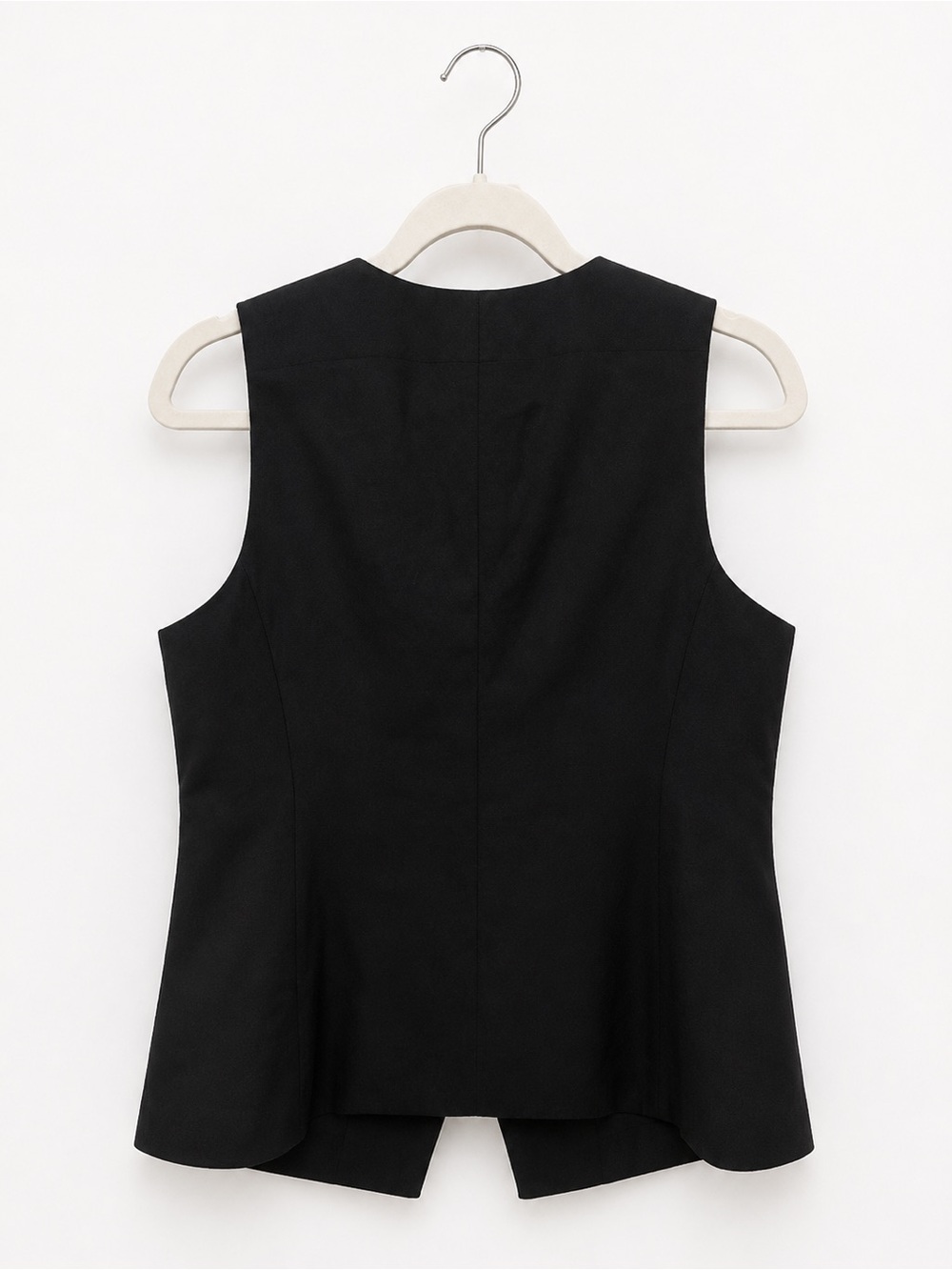 ✨ RW&CO Black Linen Blend Sleeveless Button Front Vest Top Large NWOT - Picture 4 of 6